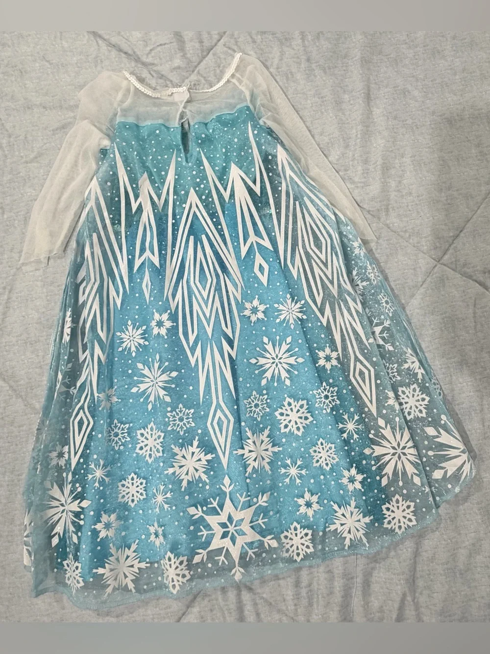 Elsa-Inspired Blue Snow Princess Kids Costume Dress